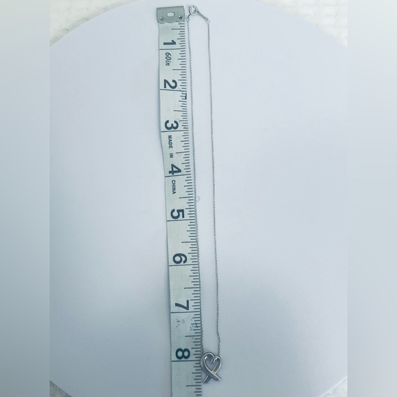 Tiffany and Co. 925 Silver Heart Pendant Necklace Paloma Picasso and 3heart ring - Picture 4 of 12